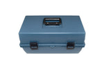 3 Tray Storage Box, Jumbo Size : 17" x 8" x 8 ¾", Blue Color