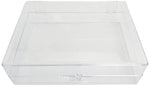 Small Clear Plastic Box, Rigid Hinged Polystyrene - 4⅝ × 3½ × 1¼"