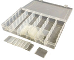 Polypropylene Storage Box with 14 Dividers for 6 to 36 Slots (Flexible) 10.8" x 6.9" x 1.8"