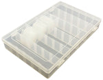 Polypropylene Storage Box with 14 Dividers for 6 to 36 Slots (Flexible) 10.8" x 6.9" x 1.8"