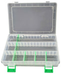 Small Parts  Polypropylene Storage Box with 6 Removable Dividers, 8" x 5.3" x 1.5"