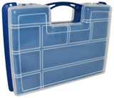 Portable Hobby Storage Box with Latching Lid and Handle, 14 Compartments, 11.6" x 8.7" x 2.8"