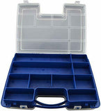 Portable Hobby Storage Box with Latching Lid and Handle, 14 Compartments, 11.6" x 8.7" x 2.8"