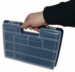 Portable Hobby Storage Box with Latching Lid and Handle, 14 Compartments, 11.6" x 8.7" x 2.8"