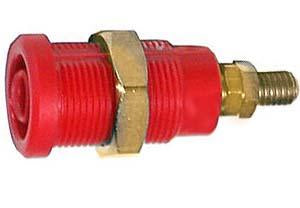 Insulated Banana Jack, Round Head (Red)