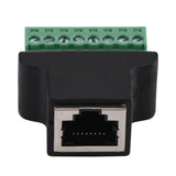 RJ45 Female Jack Adaptor to 8 Screw Terminals - 1PC/PK