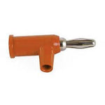 Banana Plug Stack-Up With Safety Collar color Orange