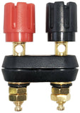 Dual Binding Post with 4mm Banana Plug Jacks, 2-Way Black and Red Terminals