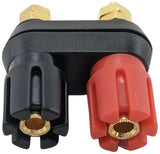 Dual Binding Post with 4mm Banana Plug Jacks, 2-Way Black and Red Terminals