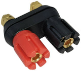 Dual Binding Post with 4mm Banana Plug Jacks, 2-Way Black and Red Terminals