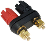 Dual Binding Post with 4mm Banana Plug Jacks, 2-Way Black and Red Terminals