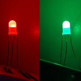 Bi-Color Red / Green Diffused LED, 3-Pin, 5mm Diameter × 9mm Tall, T-1 3/4, HLMP-4000