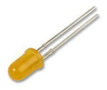 Diffused Lens LEDs - Standard - Amber - 5mm