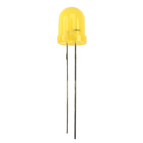 Diffused Lens LEDs - Large - Yellow - 8mm