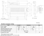 20 x 4 Dot Matrix Backlit LCD Module with Driver & Controller, Measures 98x60x9.5mm (JHD629-204A)