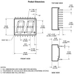 Common Anode 2 Digit 18 Pin Red LED 7-Segment Display