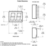 Common Anode 2 Digit 18 Pin Red LED 7-Segment Display