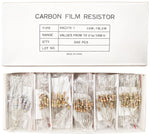 340 Piece Resistor Kit - Includes Assortment of ½ Watt, 1W, and 2W Resistors in Slotted Storage Box