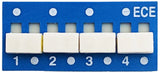 DIP Switch with 4 Switches, 16-Pin, SPDT (0.85" x 0.39" x 0.28")