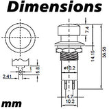 Switches - Push-On Push-Off - Round