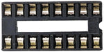 16 Pin Solder Tail Low Profile DIP IC Socket, 2.54mm Pitch, 7.6mm Row to Row Distance