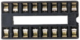 16 Pin Solder Tail Low Profile DIP IC Socket, 2.54mm Pitch, 7.6mm Row to Row Distance