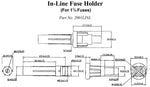 In-Line Fuse Holder for 1¼" x ¼" Fuses, Bayonet Type (AGC, SFE, JSO, and MFA)