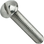 Round Headed Machine Screws, Steel /Zinc Plated, 2:56 x 1/4", 100 Pieces per Box