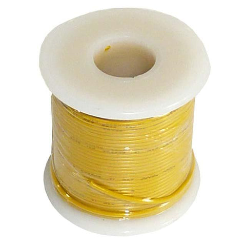 Hook Up Wire 22 Gauge Solid Color yellow Length 100 feet