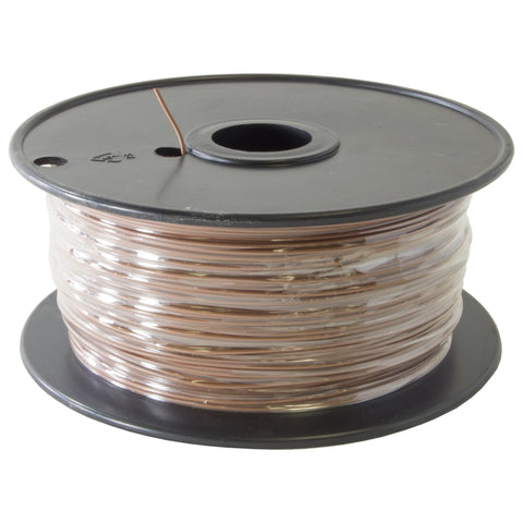 1000 Feet, 22 Gauge Solid Hook Up Wire - Brown, 300 Volts