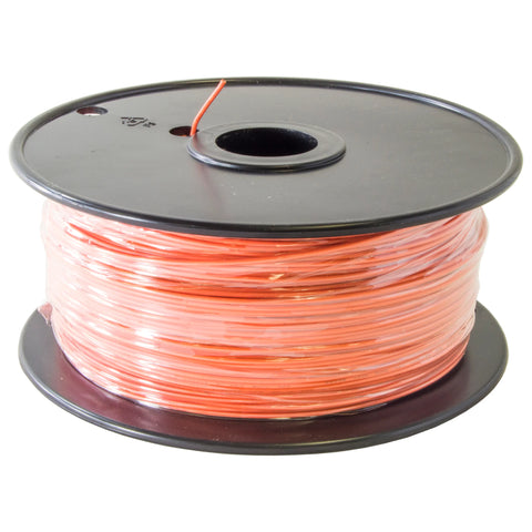 1000 Feet, 22 Gauge Solid Hook Up Wire - Orange, 300 Volts