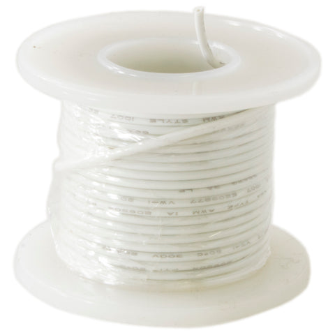 24 Gauge Stranded Hookup Wire (White, 1000 Feet)