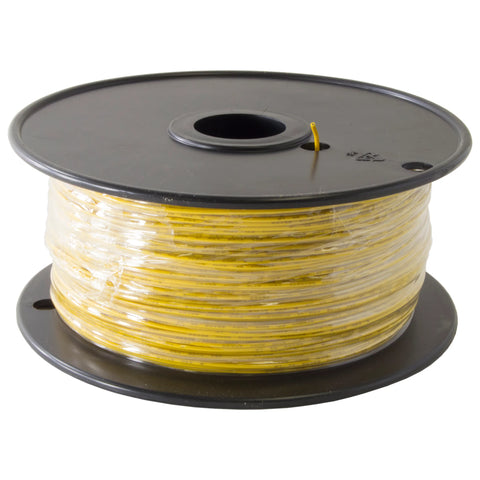 1000 Feet, 22 Gauge Solid Hook Up Wire - Yellow, 300 Volts