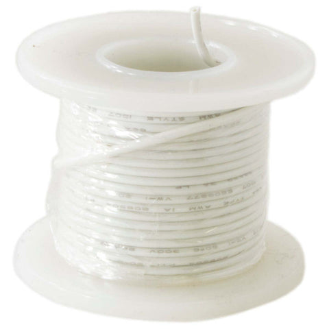 Hookup Wire 18 Gauge Stranded, (White , 500 Feet)