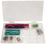 350 Piece Breadboard Jumper Wire Kit with Plastic Storage Case, Assorted Lengths and Colors