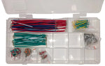 350 Piece Breadboard Jumper Wire Kit with Plastic Storage Case, Assorted Lengths and Colors