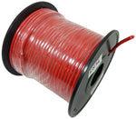 100 Feet 18 Gauge Flexible Test Lead Wire, Rubber Insulated, Red