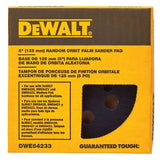 DeWalt 5" Eight Hole Hook & Loop Pad - Medium