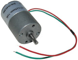 Gear Head Motor - 12V DC, 4500 RPM with 6" Wire Leads, 22AWG Solid Wire Leads