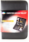 12 Piece Computer and Electronics Toolkit with Flat, 0 / #1 Phillips, and T15 Screwdrivers, Nut Drivers, IC Extractor, IC inserter, and Tweezers (Model CTK2)