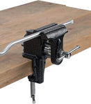 Durable 3 Inch Clamp-On Metal Vise, Attaches to Any Table up to 1.8 Inches Thick