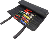 Portable 22 Pocket Tool Holder with 15 Socket Slots, Organizer Rolls into Bag with Handle, Ideal for Travel and On-Site Jobs, Measures 22" x 14" Unrolled