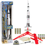 Estes Saturn V Model Rocket Starter Set - Includes Assembled Rocket, Launch Pad & Controller, Four AA Batteries, Recovery Wadding, & Three Engines