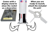 Estes Saturn V Model Rocket Starter Set - Includes Assembled Rocket, Launch Pad & Controller, Four AA Batteries, Recovery Wadding, & Three Engines