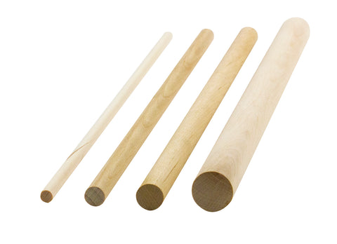 Birch Wood Dowels 1/4" x 12", 10 Pieces