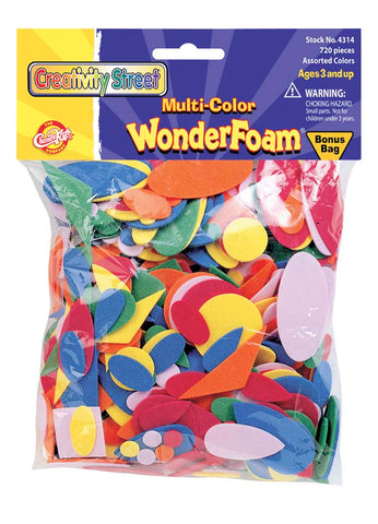 Assorted Foam Shapes & Colors 720 Pieces