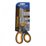 Westcott 8" Straight Titanium Bonded Non-Stick Scissors with Adjustable Glide Feature