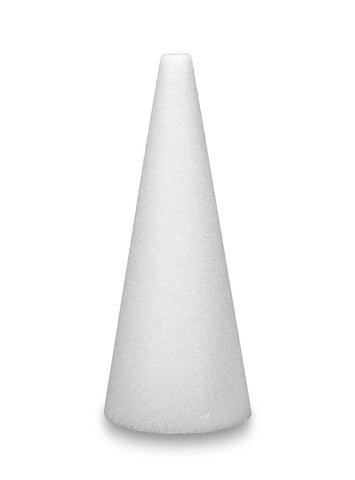 Styrofoam Cone White 6x3